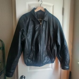 Black leather jacket